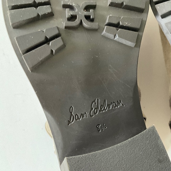 SAM EDELMAN Pryce Tan Waterproof Ankle Boots Size 8.5 Like New Condition - Picture 7 of 8